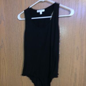 basic black tank top body suit